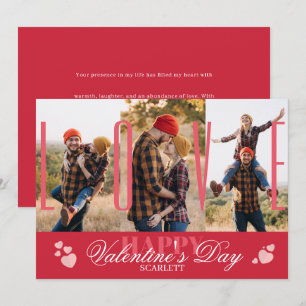 Cartão De Festividades Dia do Namorados Vermelho com Colagem de Fotos Sim