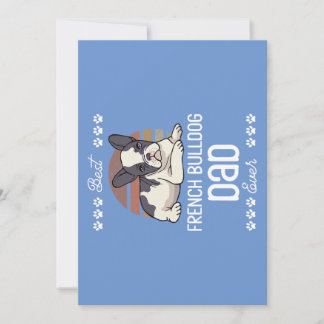 Cartão De Festividades Dia do Pai Amante de Cachorro Dono de Pet Frenchie