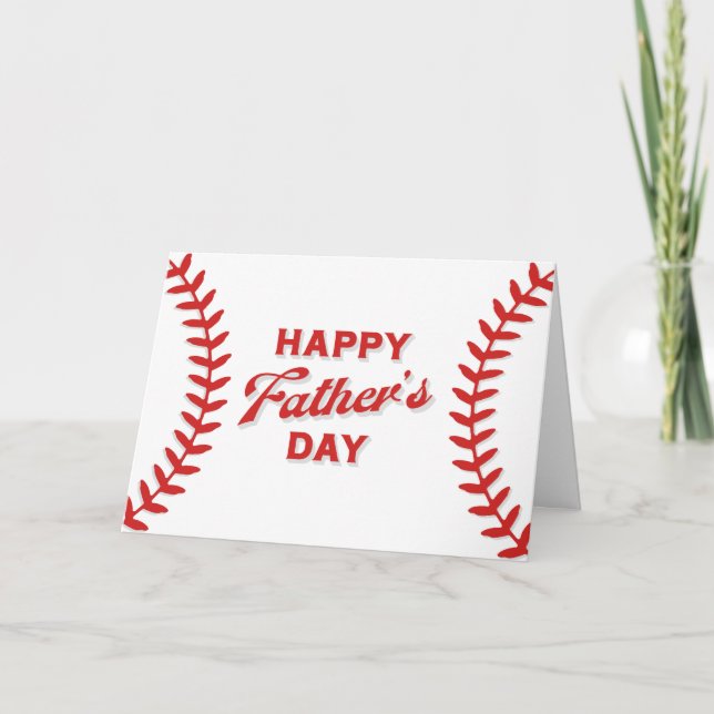 Cartão De Festividades Dia do Pai Feliz Baseball (Frente)