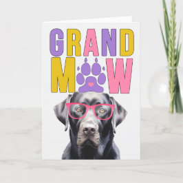 Cartão De Festividades Dia dos Avós GrandMAW Black Labrador GrandDOG