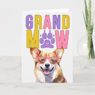 Cartão De Festividades Dia dos Avós GrandMAW Welsh Corgi GrandDOG