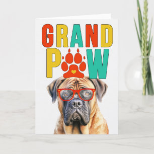 Cartão De Festividades Dia dos Avós GrandPAW Mastiff GrandDOG