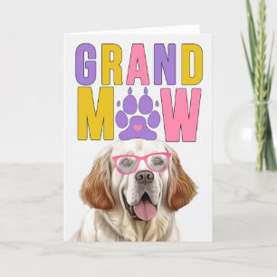 Cartão De Festividades Dia dos Avós GranMAW Clumber Spaniel GrandDOG