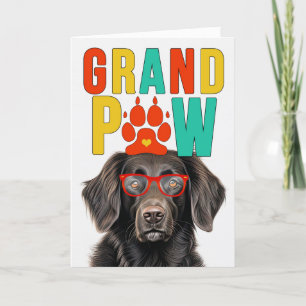 Cartão De Festividades Dia dos Avós GranPAW Flat Casaco Retriever Engraça