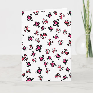 Cartão De Festividades Dia dos Namorados Amor & Corações Desenhos Esboçad