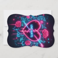 Dia dos Namorados Amor Magoa Coração Neon