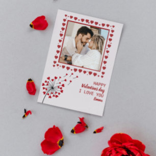 Cartão De Festividades Dia dos Namorados Amor Romântico Coração Vermelho 