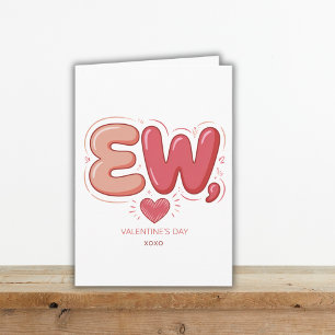 Cartão De Festividades Dia dos Namorados Anti Ew Casal Humor Sarcástico