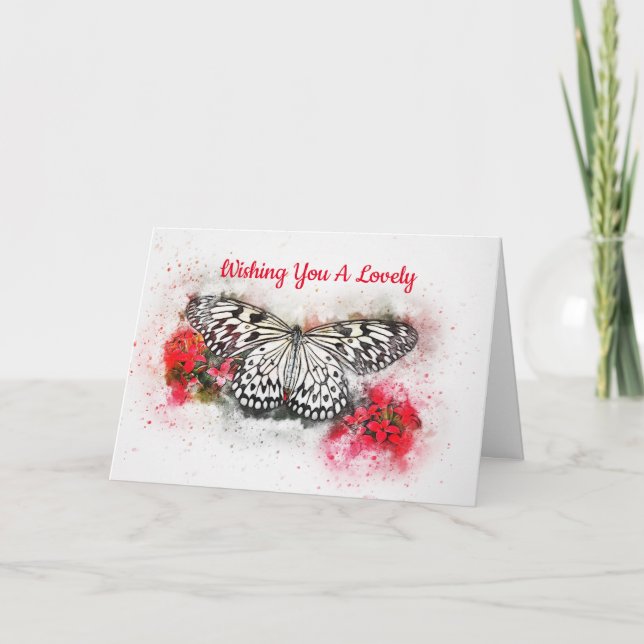Cartão De Festividades Dia dos Namorados Borboleta (Frente)