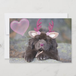 Cartão De Festividades Dia dos Namorados Cachorrinho Veado