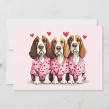 Dia dos Namorados Cães Basset Hound