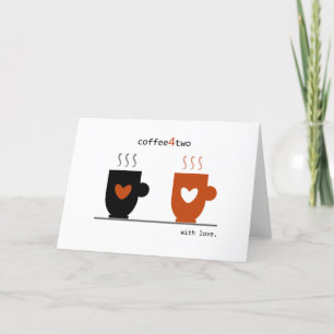Cartão De Festividades Dia dos Namorados Café