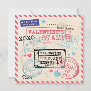 Cartão De Festividades Dia dos Namorados Carta de Amor Vintage