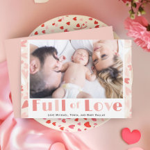 Dia dos Namorados Corações Rosa Família Moderna Fo