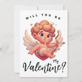 Cartão De Festividades Dia dos Namorados cupido rosa fofo