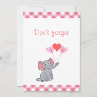 Dia dos namorados de elefante fofo