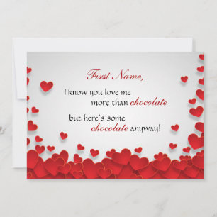 Cartão De Festividades Dia dos Namorados Divertido para Amantes de Chocol