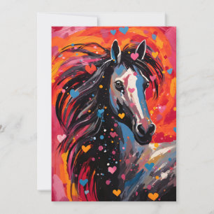 Cartão De Festividades Dia dos Namorados do Cavalo