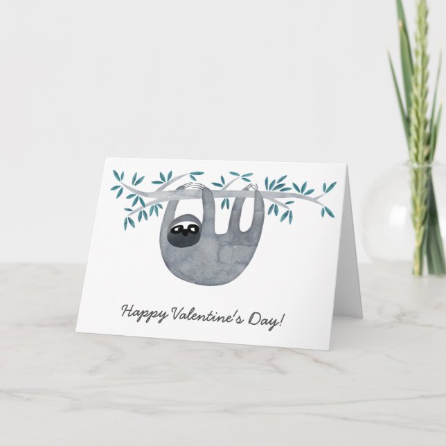 Cartão De Festividades Dia dos Namorados do Preguiça (Frente)