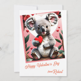 Cartão De Festividades Dia dos namorados dos adoráveis koalas