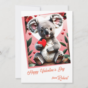 Cartão De Festividades Dia dos namorados dos adoráveis koalas