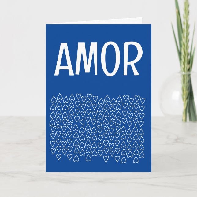 Cartão De Festividades Dia dos Namorados Espanhol  (Frente)