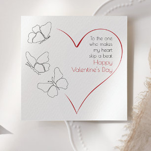 Cartão De Festividades Dia dos Namorados Felizes e Mínimos Modernos