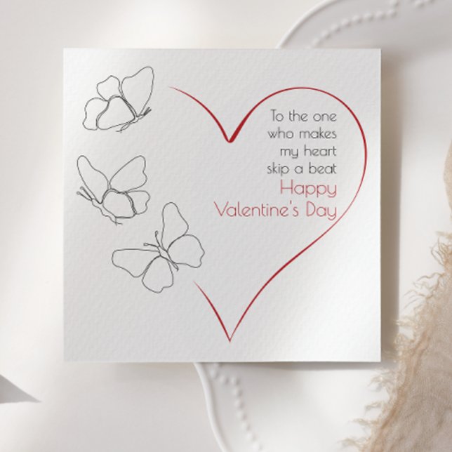 Cartão De Festividades Dia dos Namorados Felizes e Mínimos Modernos (Criador carregado)