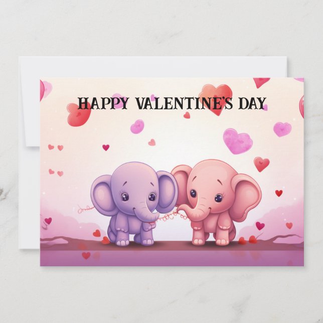 Cartão De Festividades Dia dos Namorados Fofo e Divertido para Crianças # (Frente)