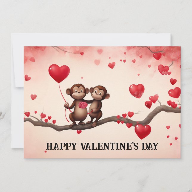 Cartão De Festividades Dia dos Namorados Fofo e Divertido para Crianças # (Frente)