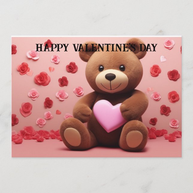 Cartão De Festividades Dia dos Namorados Fofo e Divertido para Crianças # (Frente)