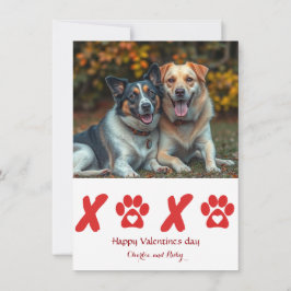 Cartão De Festividades Dia dos Namorados Fofo para Amantes de Animais de