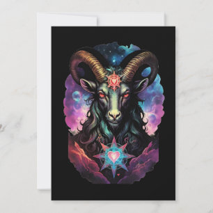 Cartão De Festividades Dia dos Namorados Gótico Baphomet Amor
