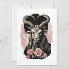 Cartão De Festividades Dia dos Namorados Gótico Baphomet Amor