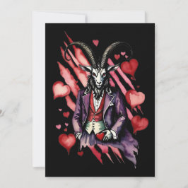 Cartão De Festividades Dia dos Namorados Gótico Baphomet Amor