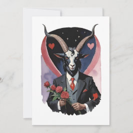 Cartão De Festividades Dia dos Namorados Gótico Baphomet Amor