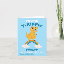 Dia dos namorados meninos dinossauro azul t-rex ar