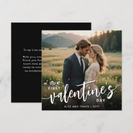 Cartão De Festividades Dia dos Namorados moderno com foto personalizada