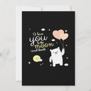 Cartão De Festividades Dia dos Namorados Para Meninas Eu Te Amo Até a Lua