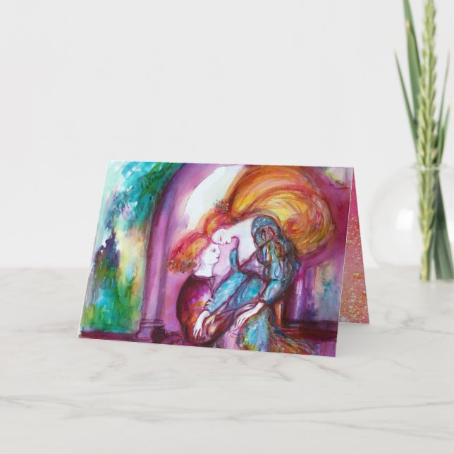 Cartão De Festividades Dia dos Namorados Românticos de ROMEO E JULIETA (Frente)