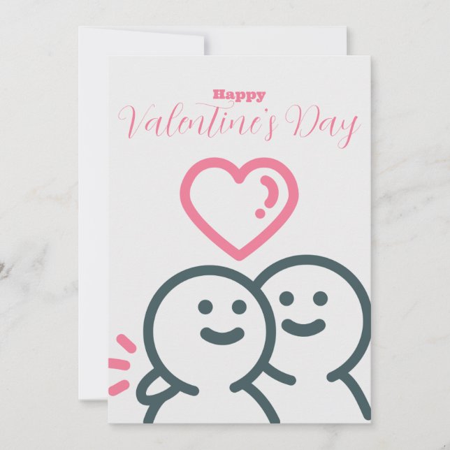 Cartão De Festividades Dia dos Namorados Roundhead (Frente)