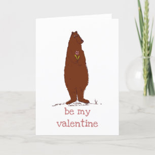 Cartão De Festividades Dia dos Namorados Urso Fofo Seja Meu Namorado Feri