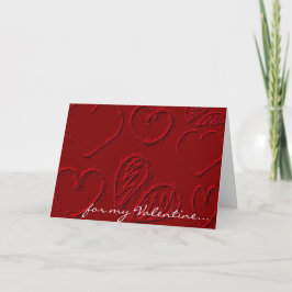 Cartão De Festividades Dia dos namorados vermelho personalizado dos