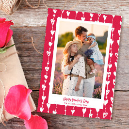 Cartão De Festividades Dia dos Nossos Corações Magenta Fotografia Magenta