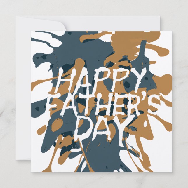 Cartão De Festividades Dia dos Pais Artístico Abstrato  (Frente)