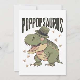 Cartão De Festividades Dia dos Pais Avô Dinossauro Poppopsaurus