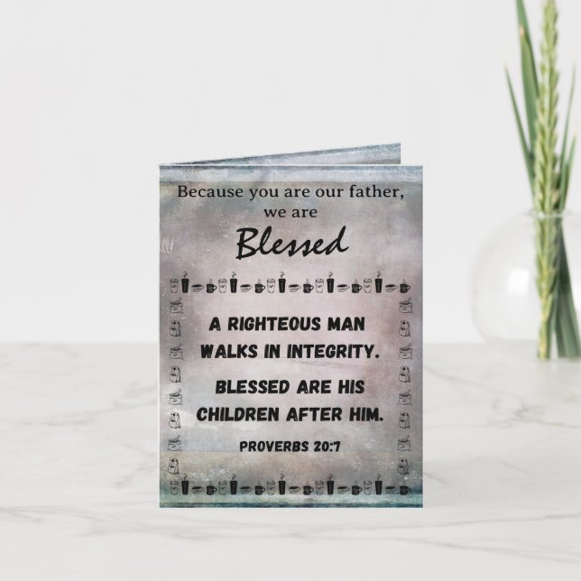 Cartão De Festividades Dia dos Pais Café & Escritura Rústico Toscan  (Frente)