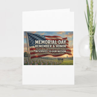 Cartão De Festividades Dia dos Veteranos