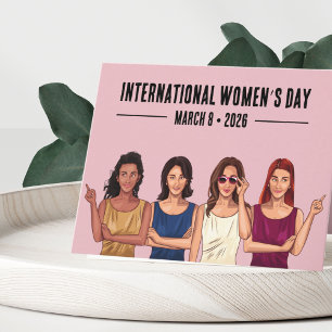 Cartão De Festividades Dia Internacional da Mulher