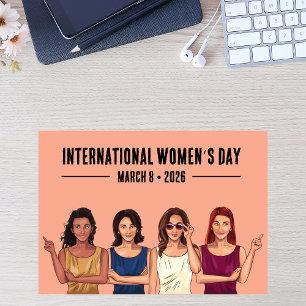 Cartão De Festividades Dia Internacional da Mulher